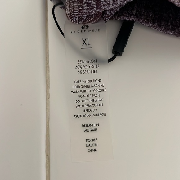 NWT Ryderwear Ribbed Seamless Leggings Chocolate Marl size XL - Picture 11 of 11